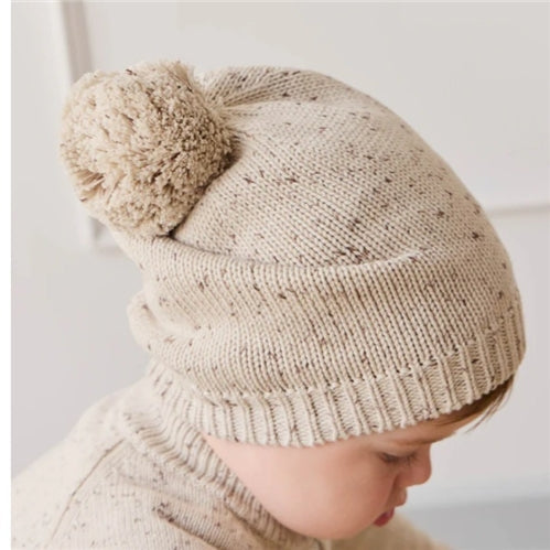 Ethan Hat - Oatmeal Shitake Dot