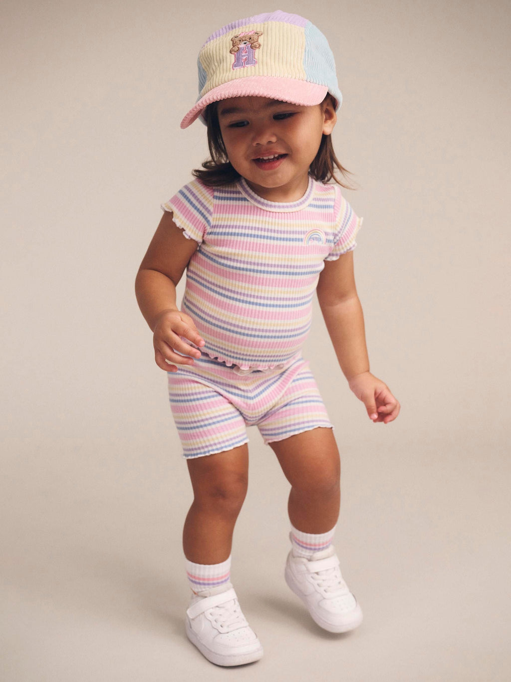 Blush Colour Block Cord Cap