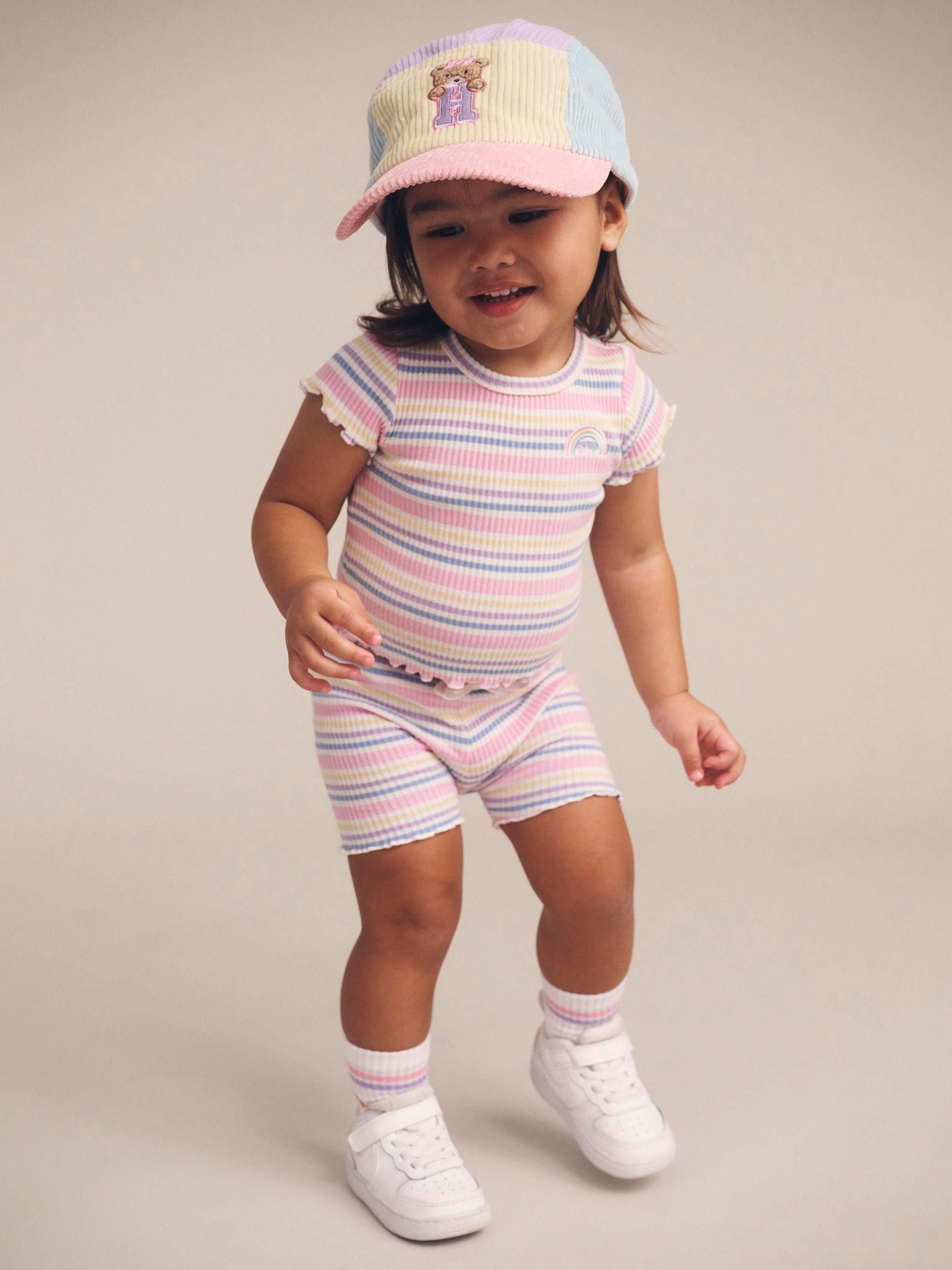 Blush Colour Block Cord Cap