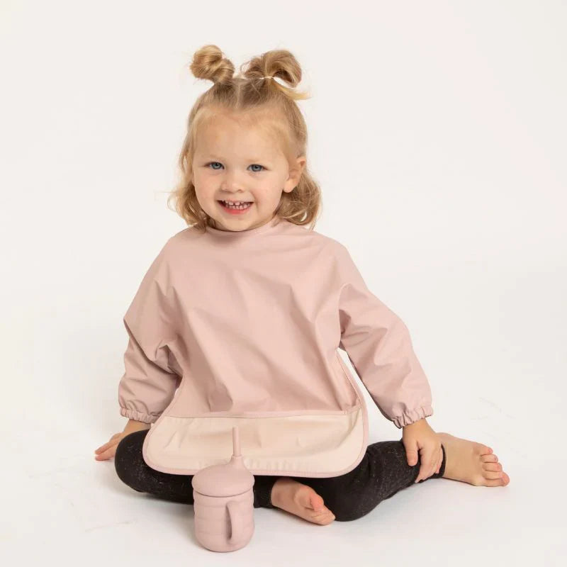 Recycled Long Sleeve Bib - Two-tone Pink